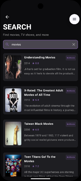 Flix movies search