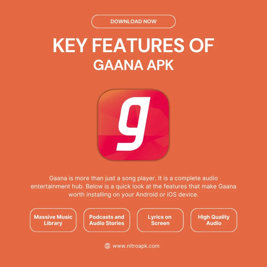 Key Features of Gaana APK